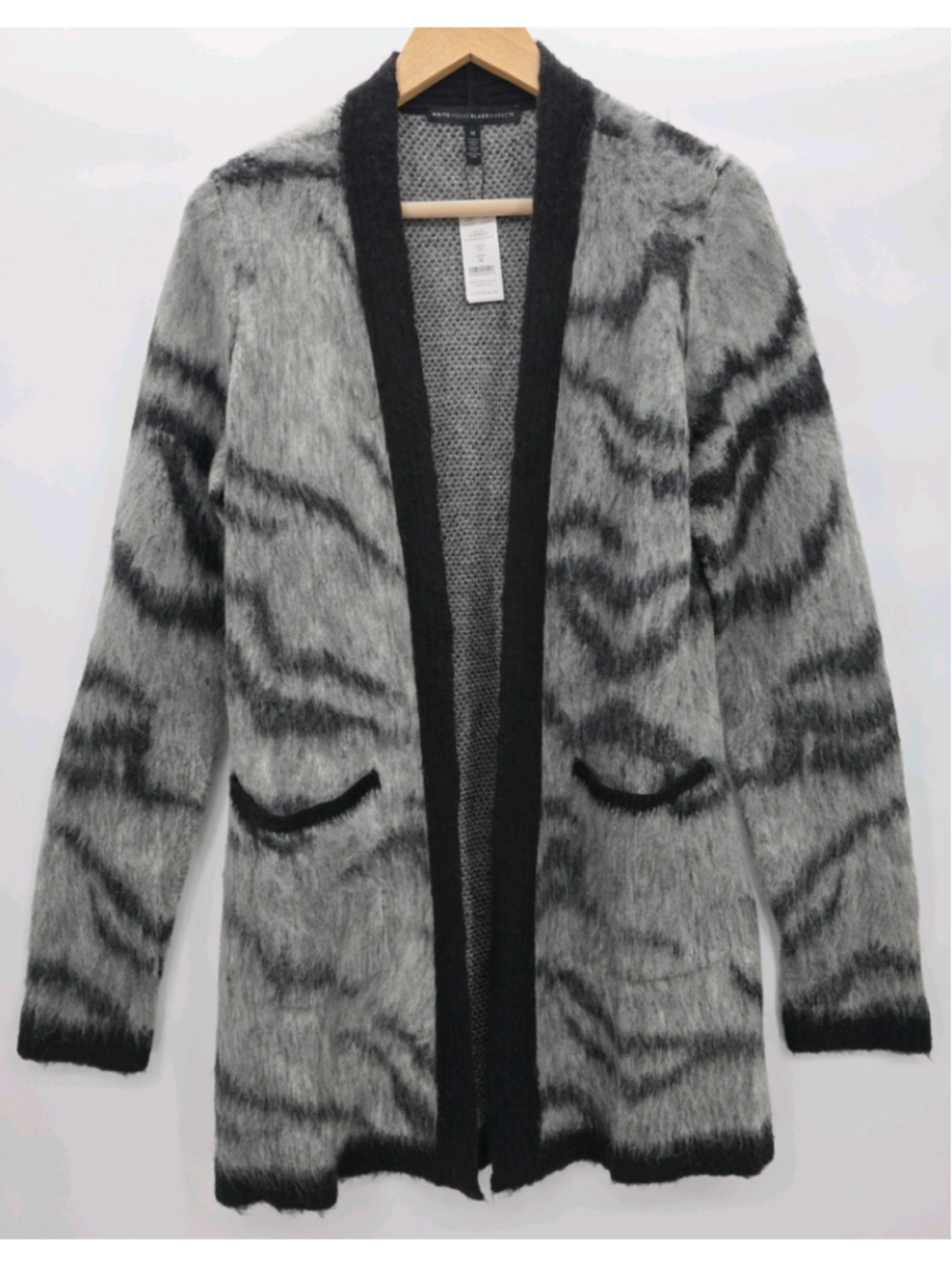 White House Black Market M Cardigan Alpaca Wool Luxury Old Money Preppy Chic$140 - Picture 2 of 16